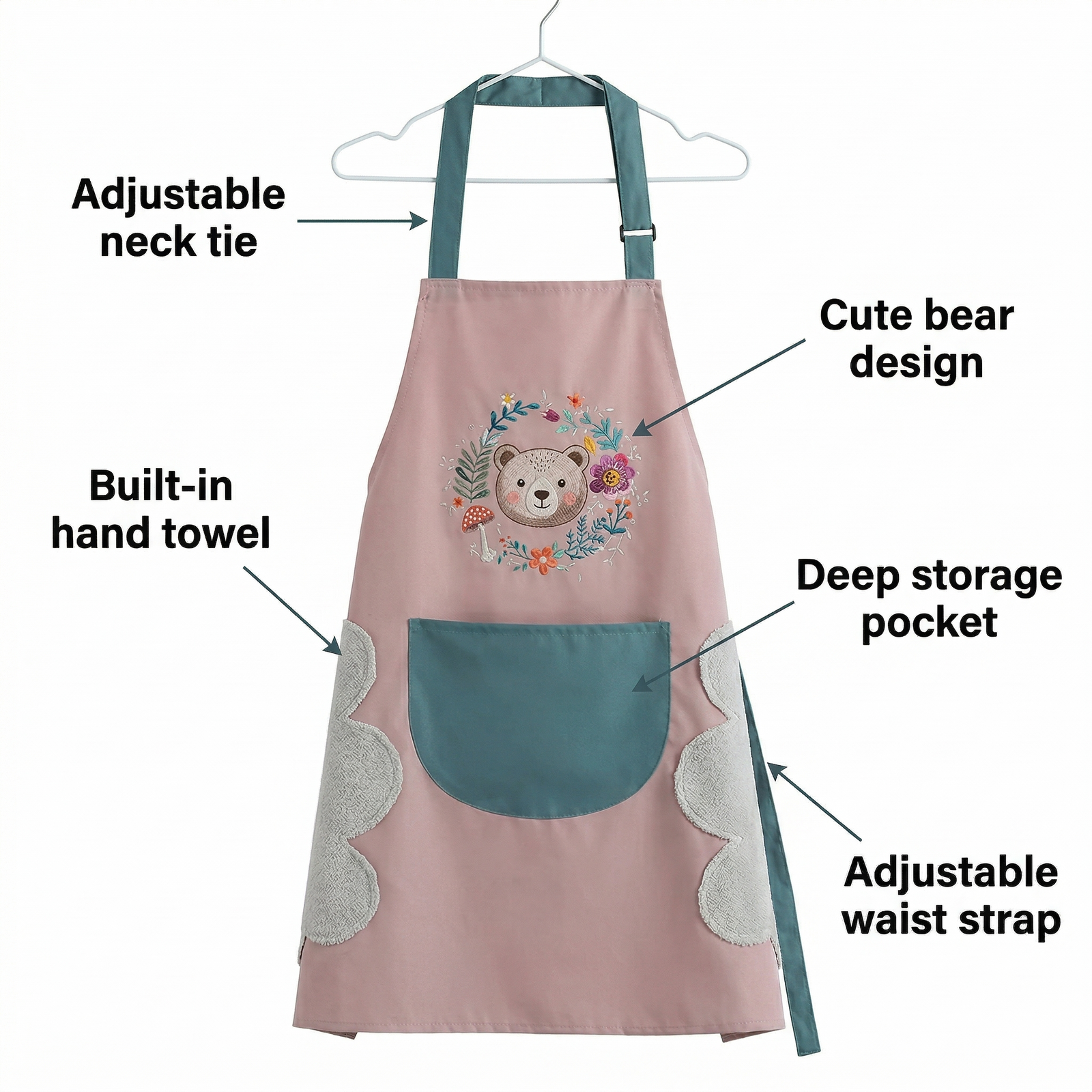 Cute Bear Kitchen Apron — 100% Waterproof, Washable & Way Too Fun to Stay Out of the Kitchen
